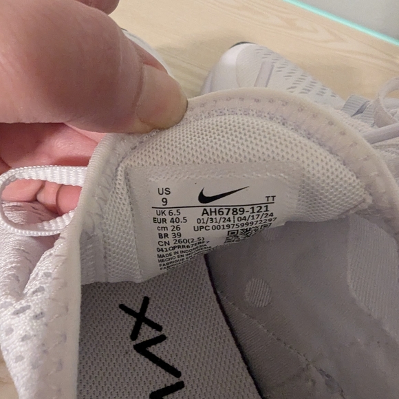 Nike Air Max 270 White Sneakers - Picture 3 of 8